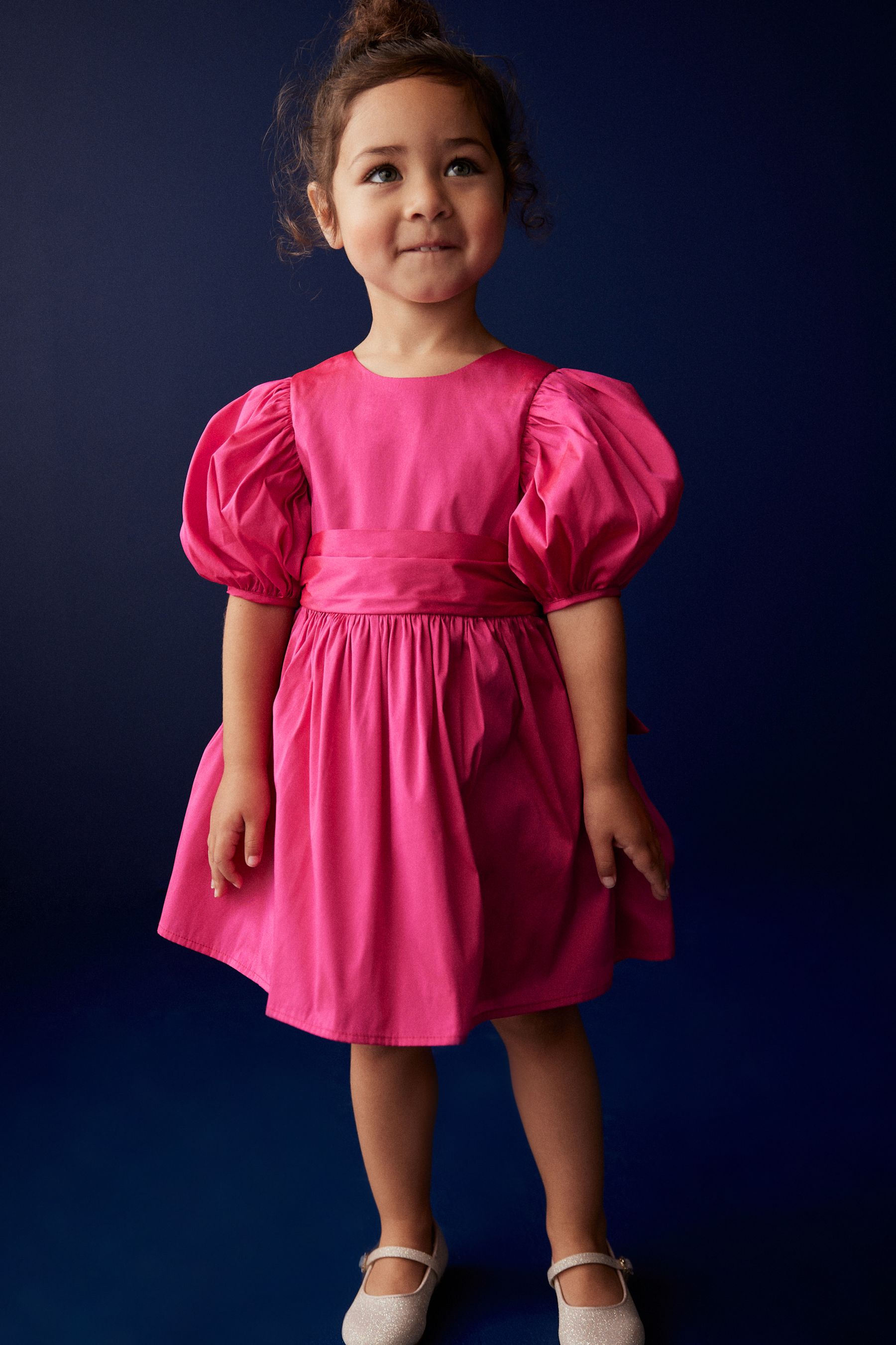 Fuchsia Pink Taffeta Bridesmaid Dress 3mths 10yrs