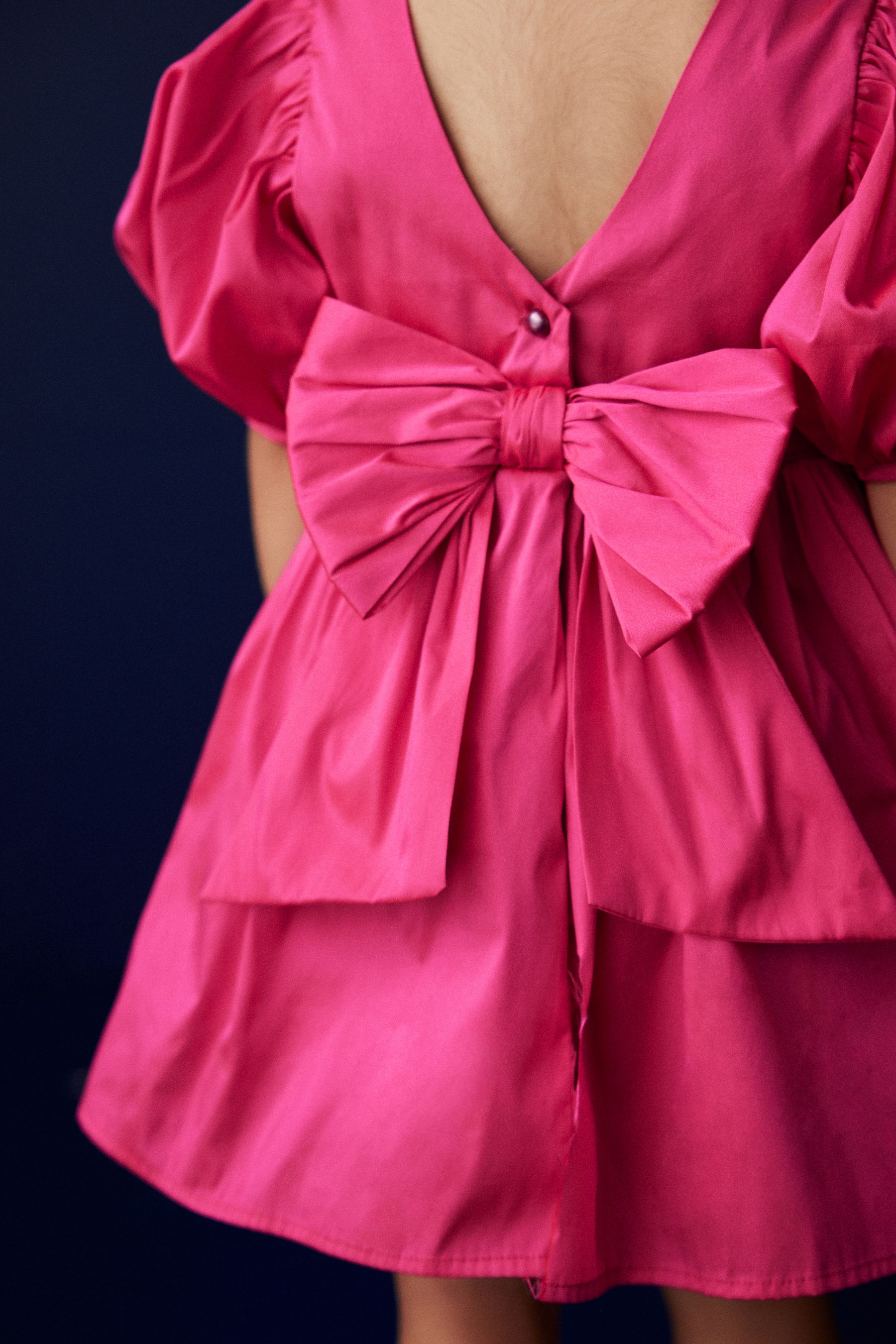 Pink taffeta bridesmaid dress sales