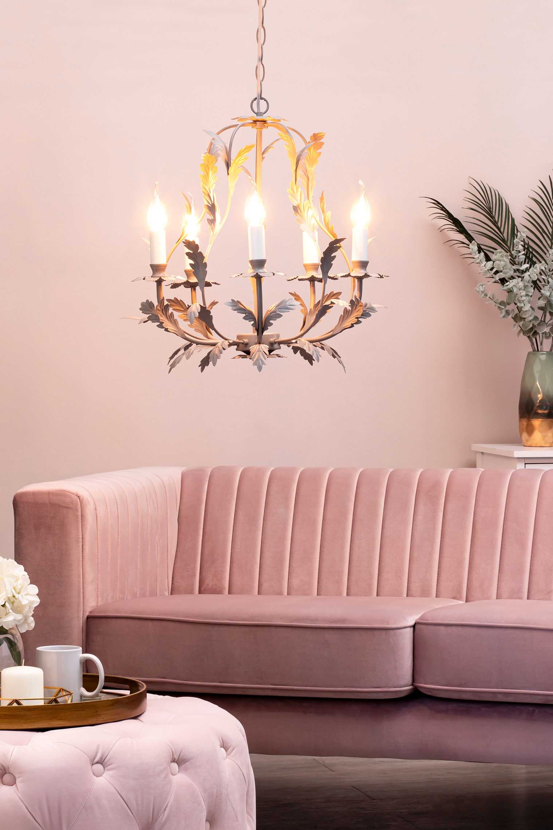 Next pink deals chandelier
