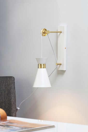 BHS Brass Olson Double Cone Wall Light