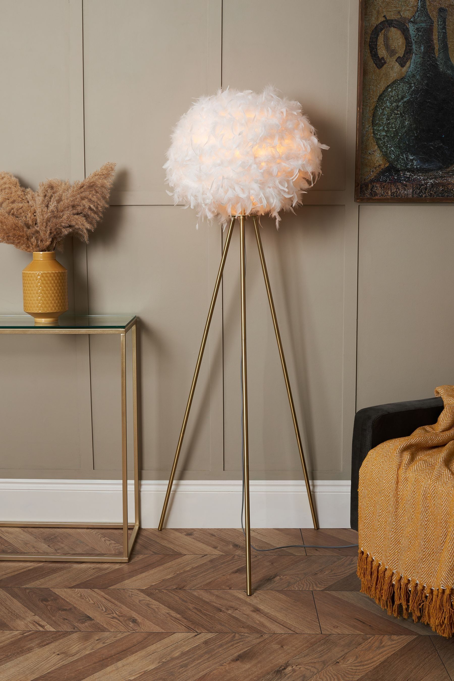 Lipsy feather table lamp online