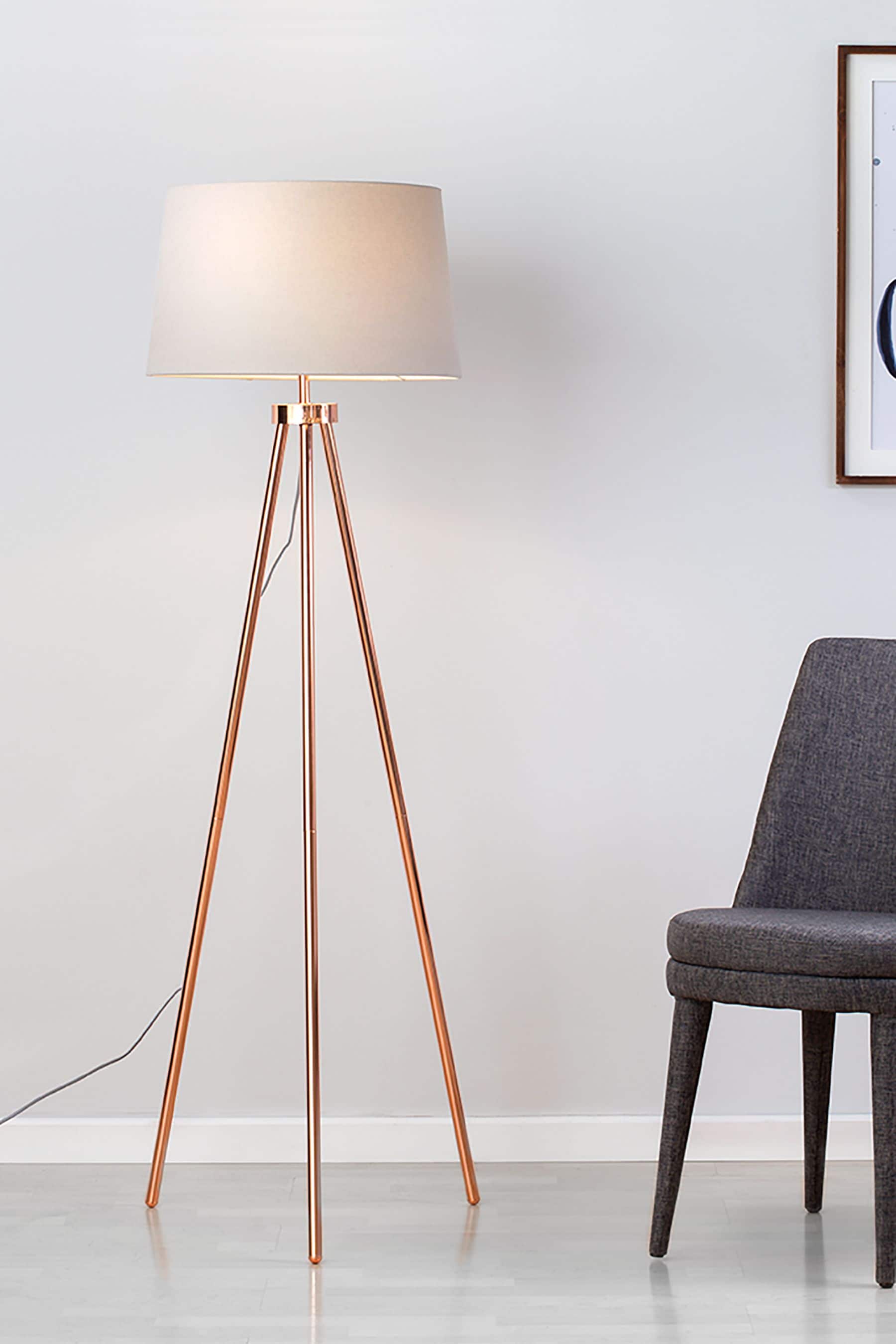 Copper tripod lamp new arrivals