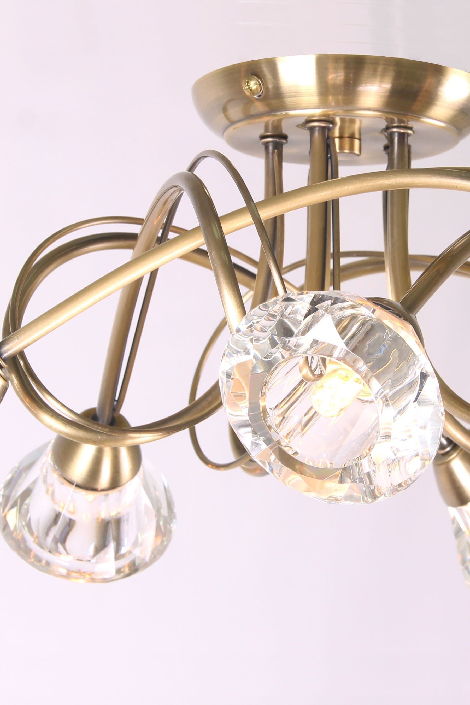 BHS Brass Marianne Flush Ceiling Light