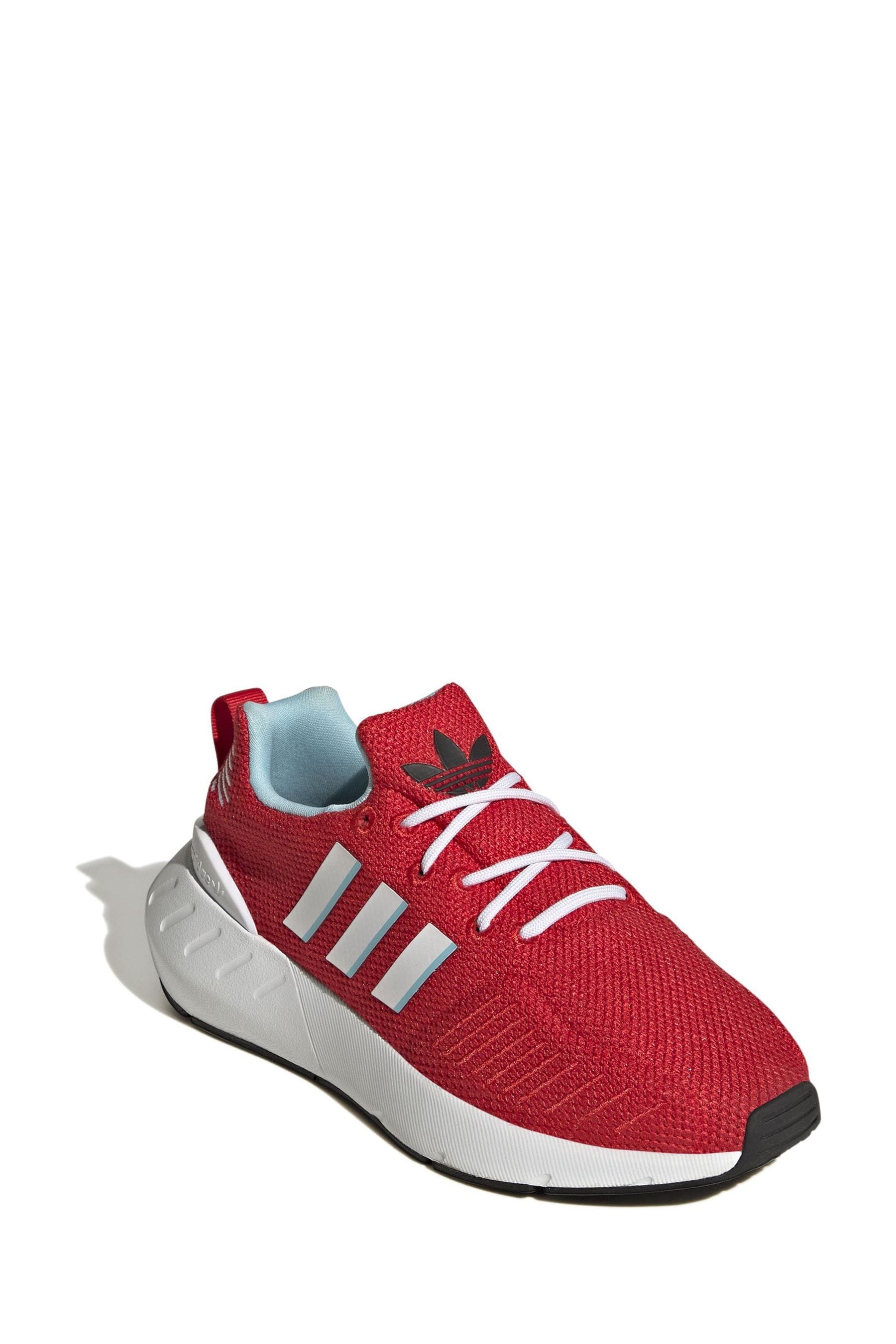 Red adidas sale trainers junior