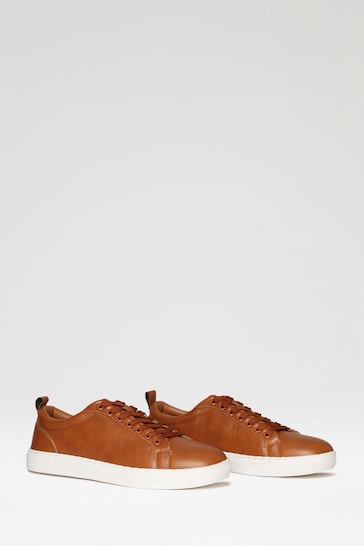 Threadbare Brown Smart Casual Court Trainers
