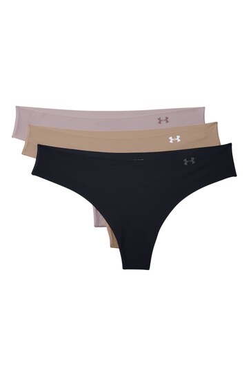 Under Armour Black Thongs 3 Pack