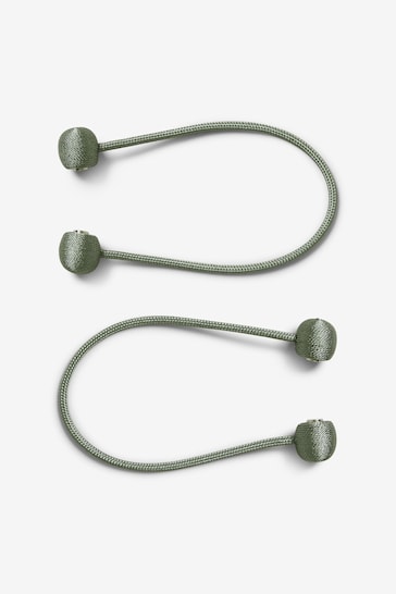 Sage Green Magnetic Curtain Tie Backs Set of 2
