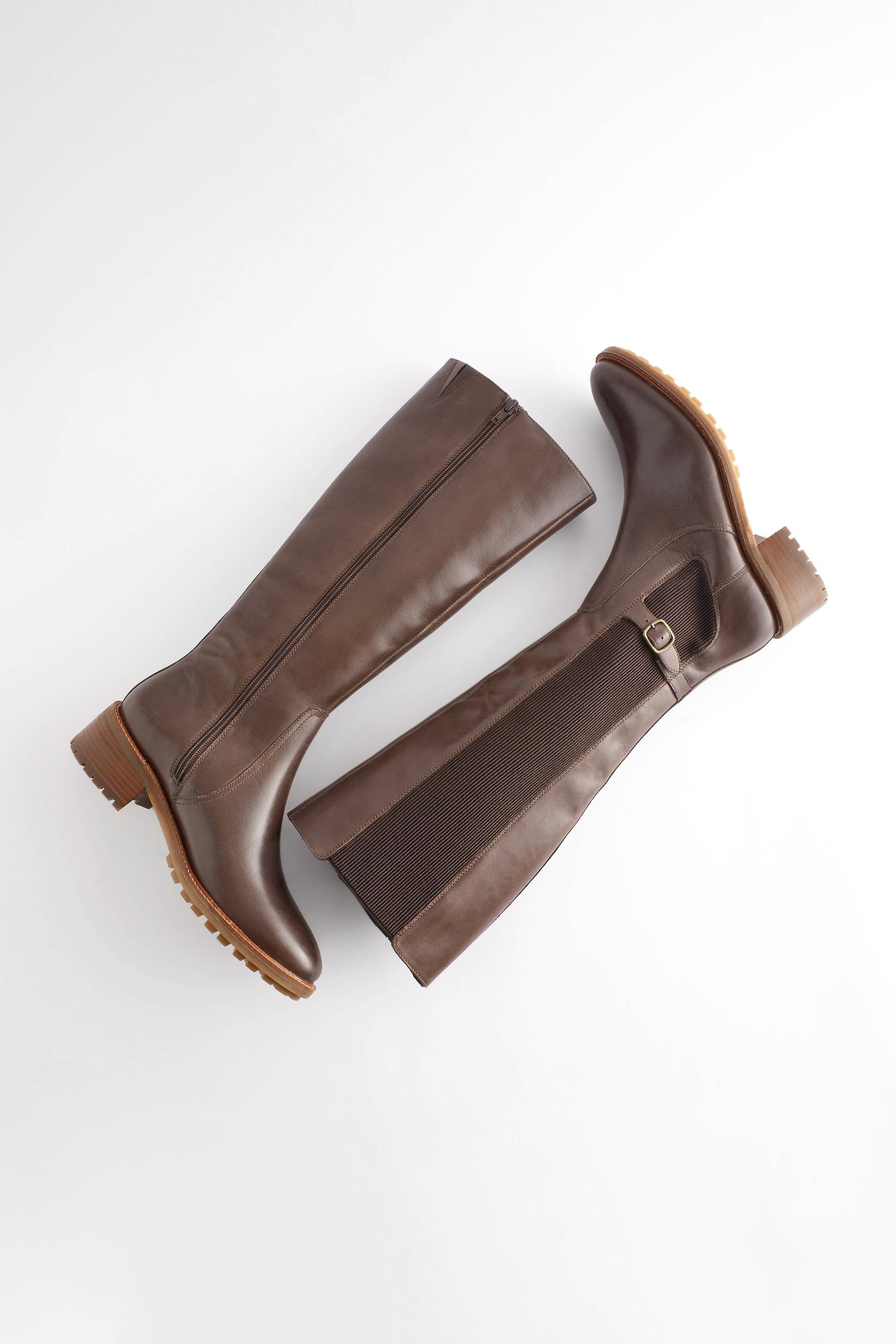 Buy Chocolate Brown Regular Wide Fit Forever Comfort Chelsea Knee