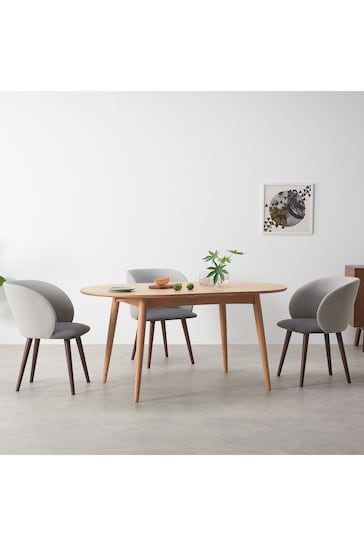 MADE.COM Oak Deauville Oval 4 to 6 Seater Oval Extending Dining Table