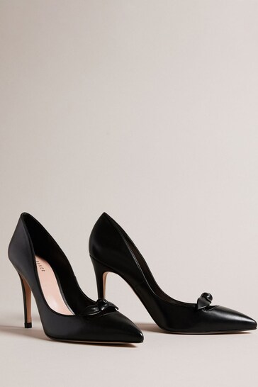 Ted Baker Teliah Black Pointed Bow 100mm Court Heels