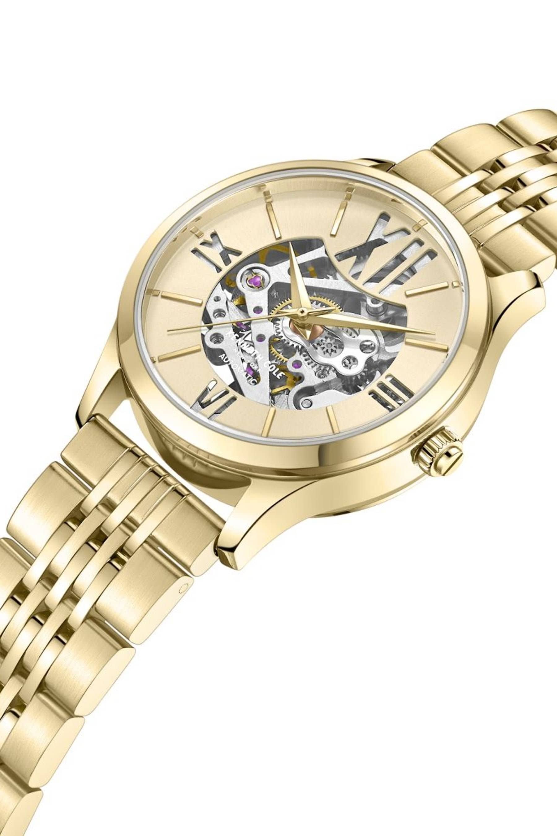 Buy Kenneth Cole Ladies Gold Tone Automatic Watch from the Next UK online shop