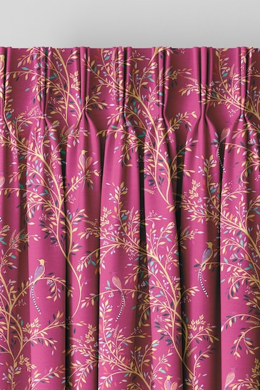 Sara Miller Fuchsia Birds of Paradise Made to Measure Curtains