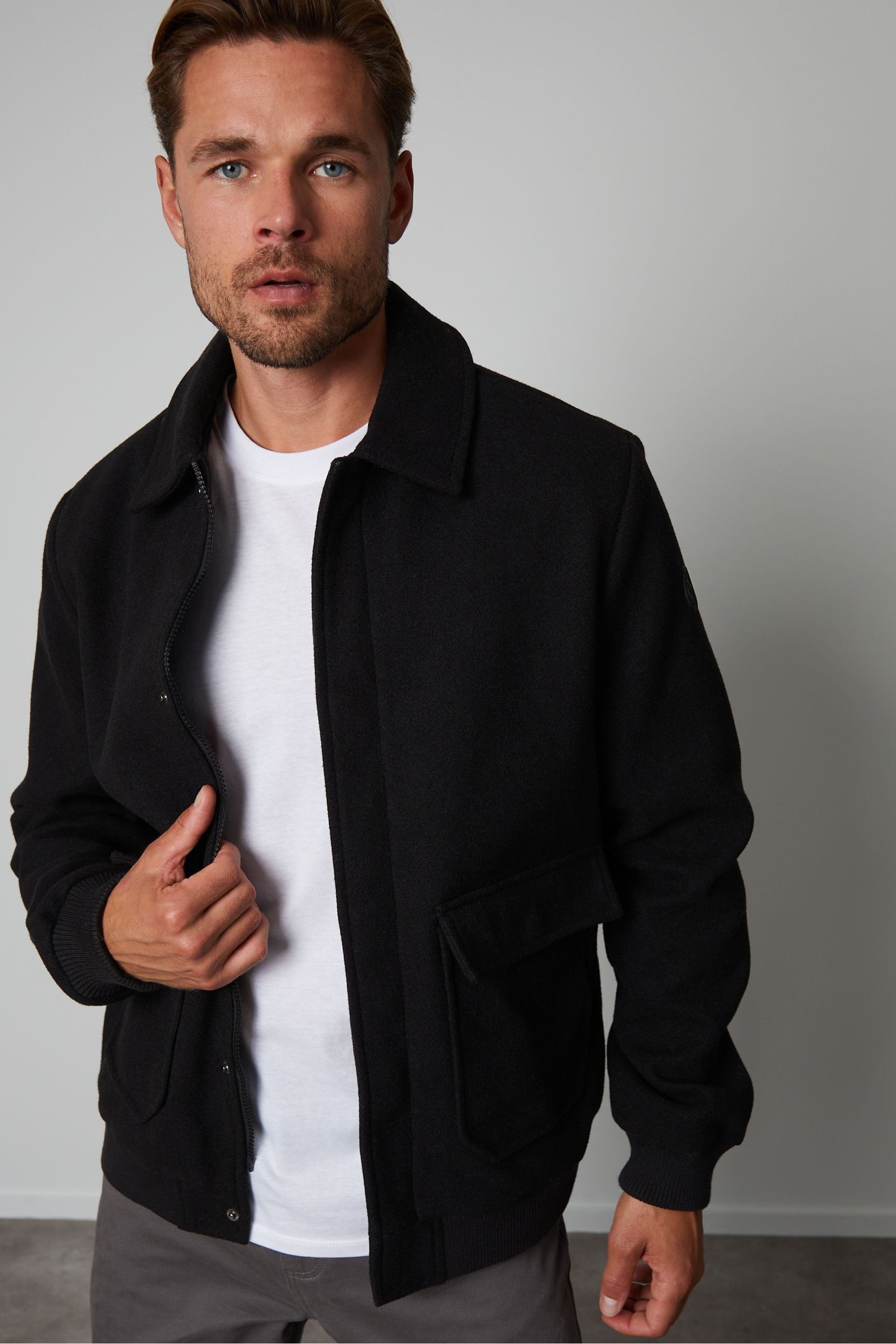 Bomber with button up sale