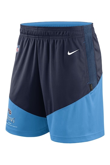Nike Blue Fanatics NFL Tennessee Titans Nike On-field sideline Dri-Fit Knit Shorts