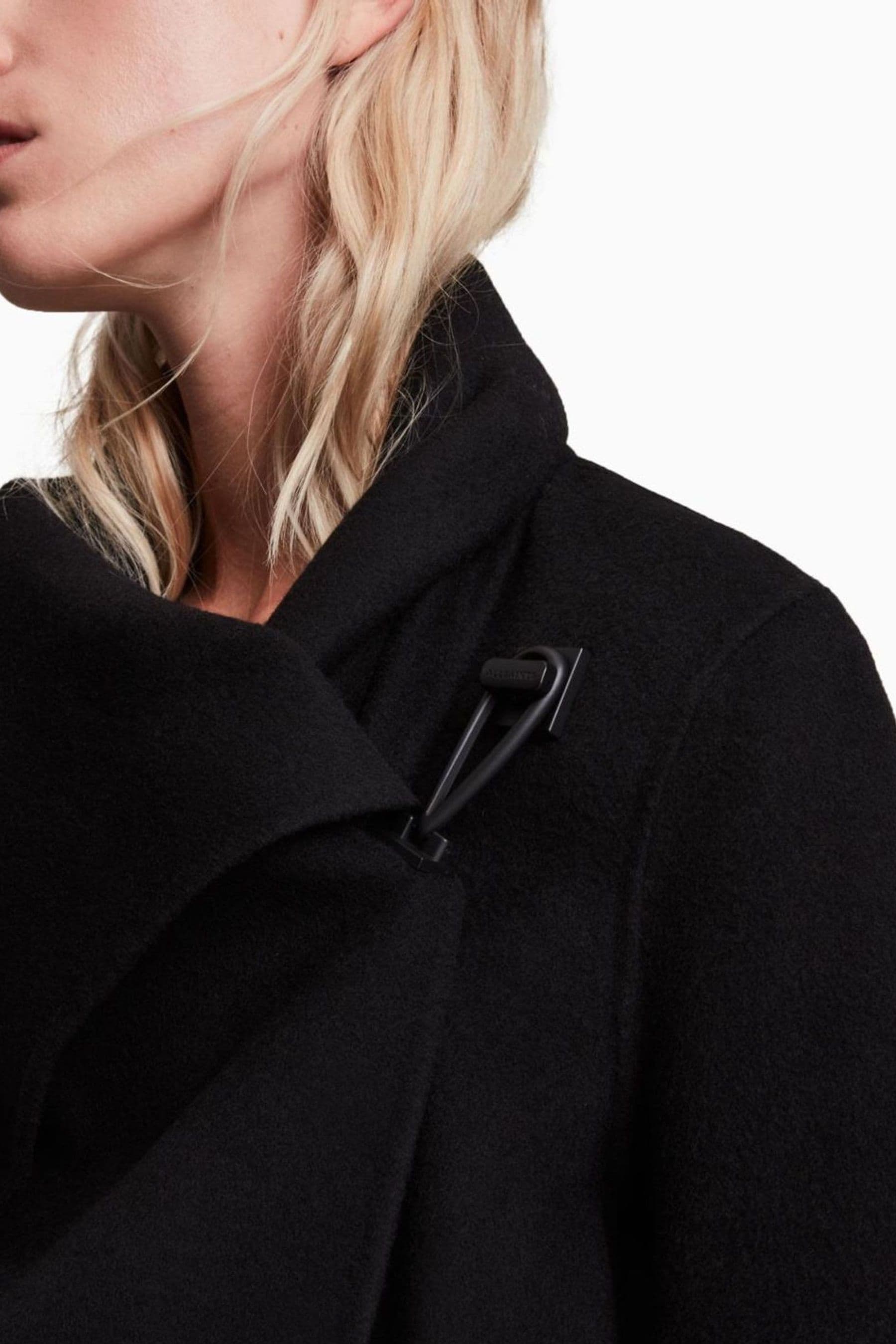 Buy AllSaints Black Monument Eve Coat from the Next UK online shop