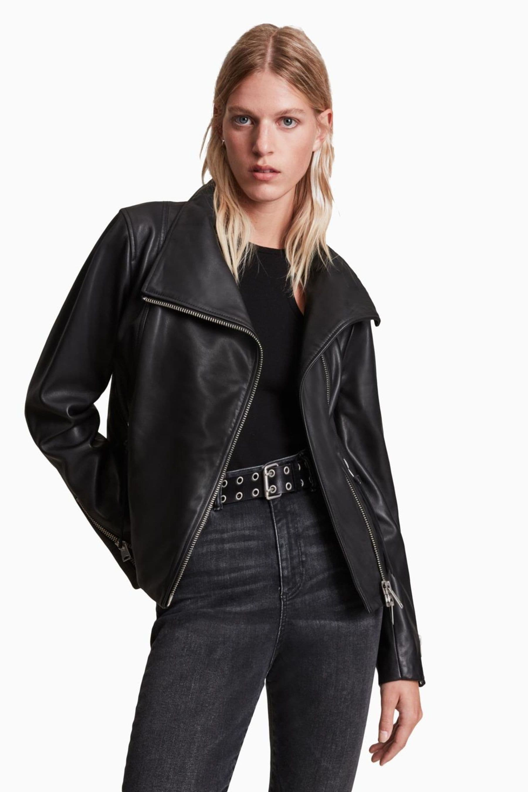 All saints bales top leather jacket