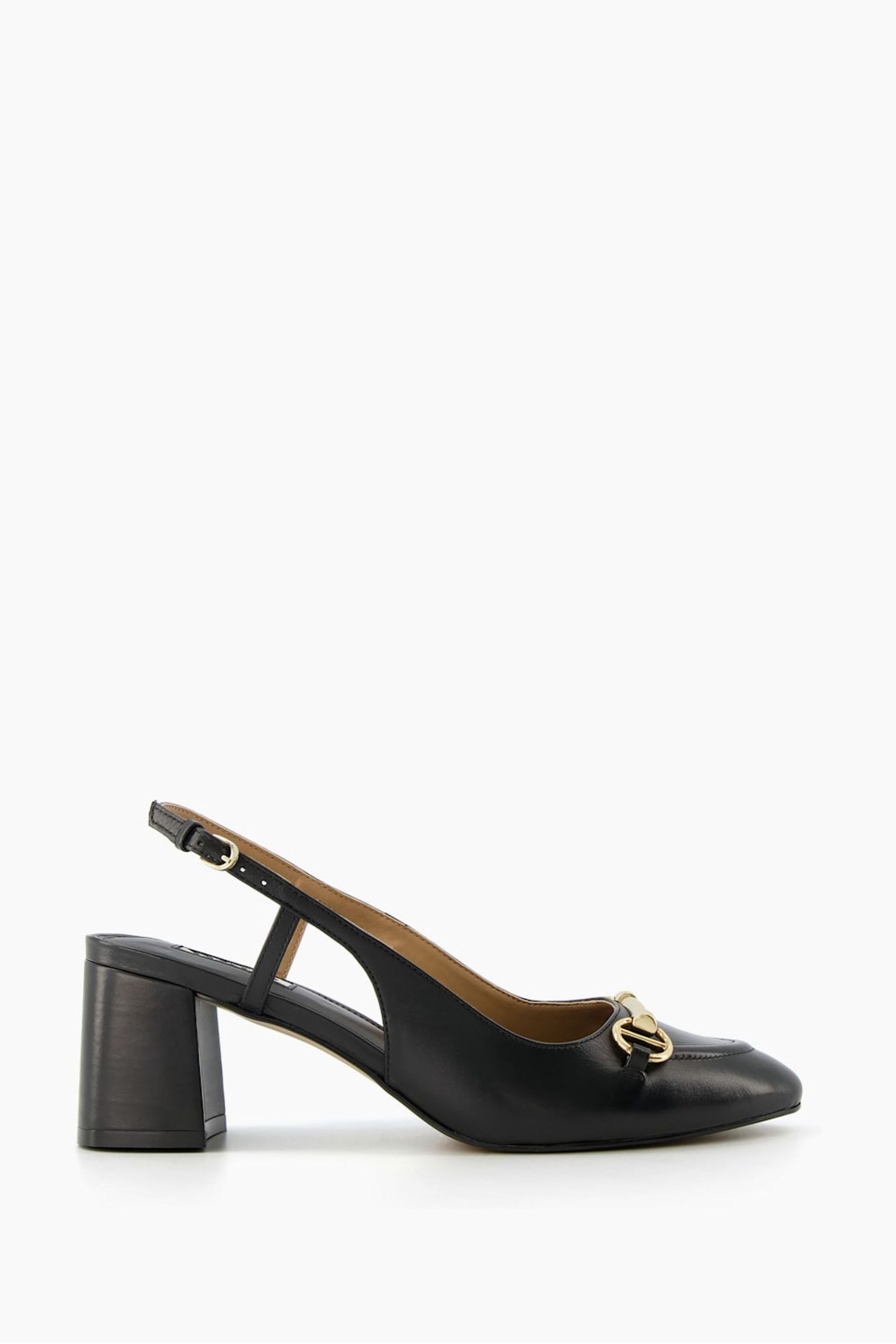 Buy Dune London Black Snaffle Trim Cassie Slingback Sandals from the ...