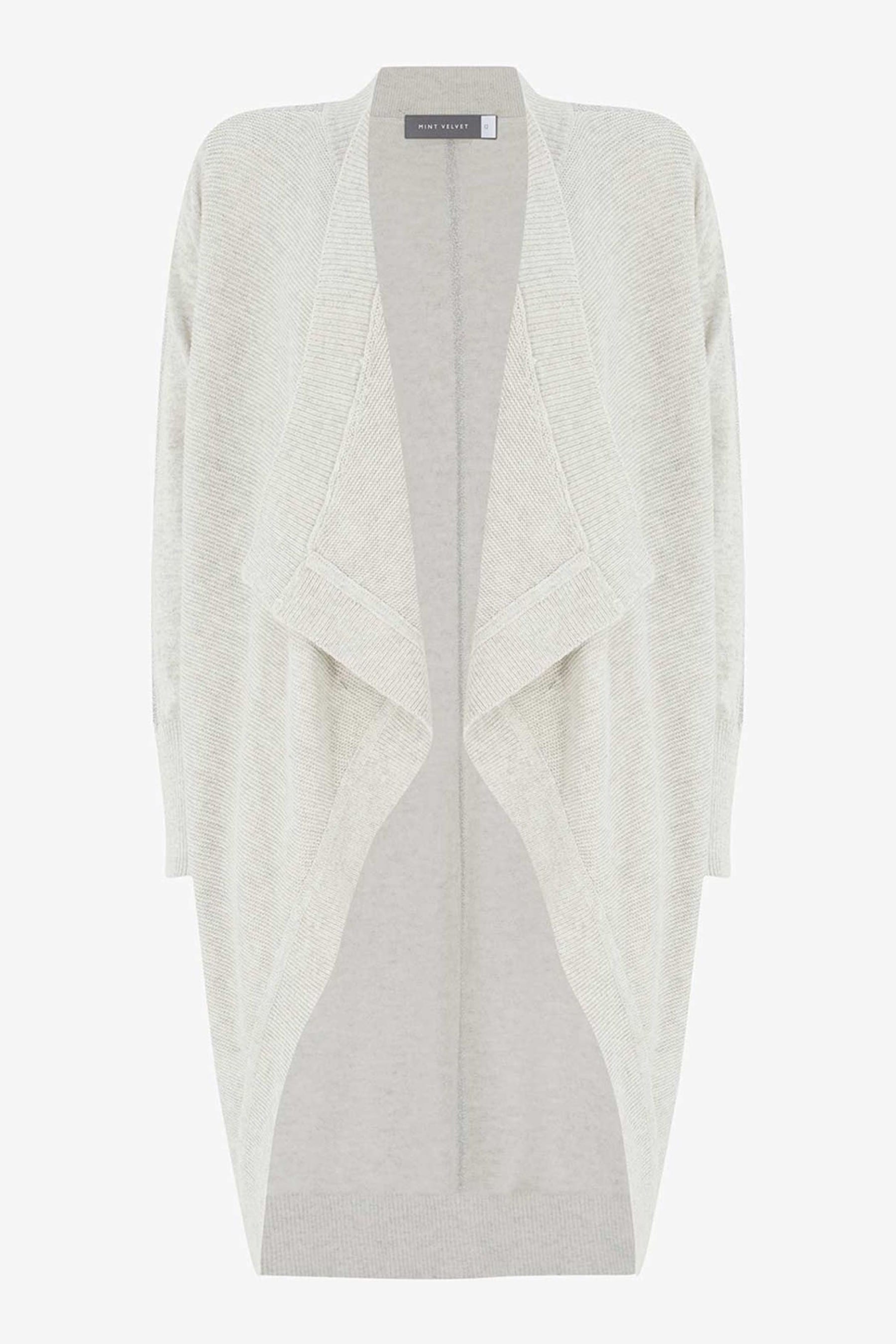 Buy Mint Velvet Grey Biker Waterfall Cardigan from the Next UK