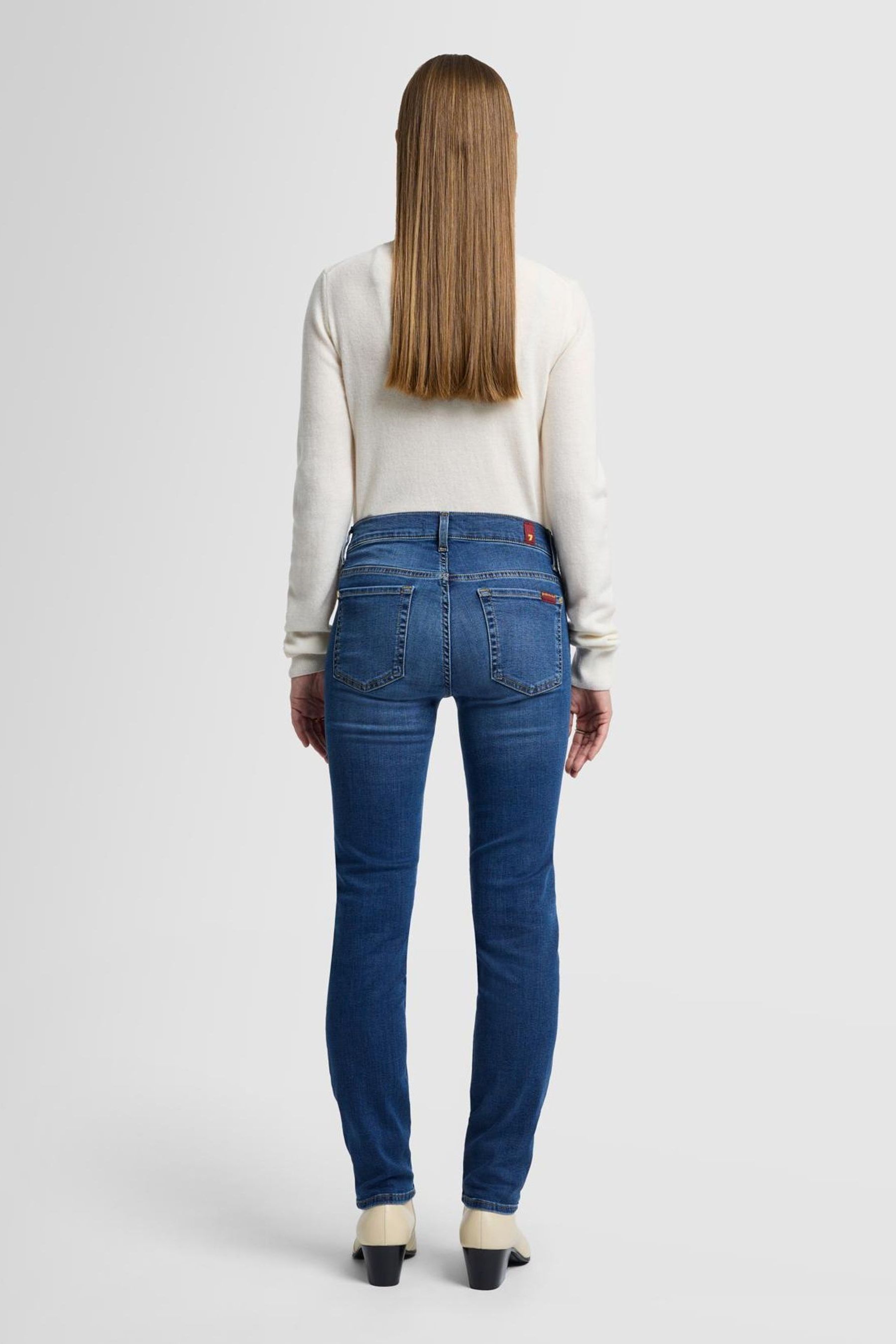 Buy 7 For All Mankind Roxanne Mid Rise Skinny Jeans from the Next