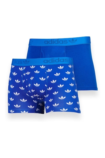 adidas Originals Blue Comfort Flex Cotton 2 Pack Boxers