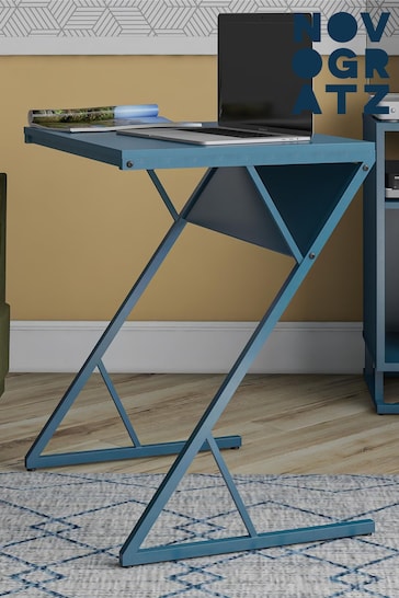 Novogratz Blue Regal Accent Table Laptop Desk