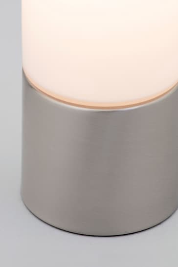 BHS Silver Cylinder Touch Lamp