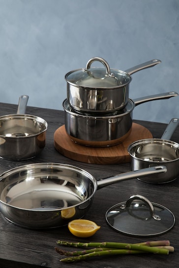 Essentials by Premier Silver Five Piece Cookware Set