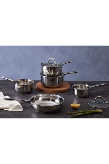 Essentials by Premier Silver Five Piece Cookware Set