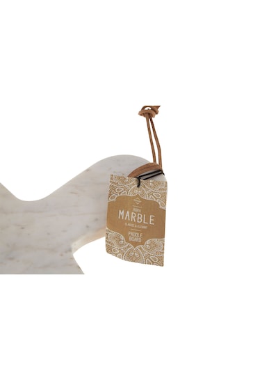 Interiors by Premier White Marble Rectangular Paddle Board