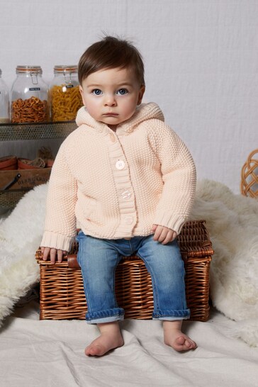 The Little Tailor Baby Pixie Pram Coat with Plush Lining and Pom Pom