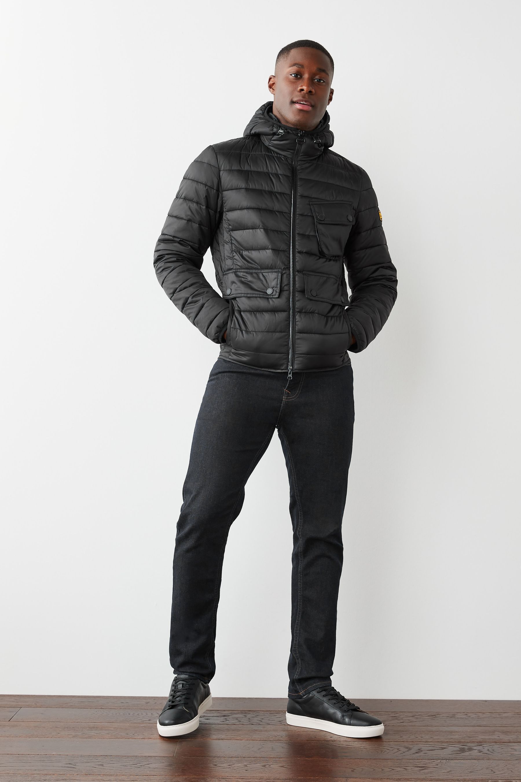 Buy Barbour International Racer Ouston Quilted Hooded Jacket from the Next UK online shop