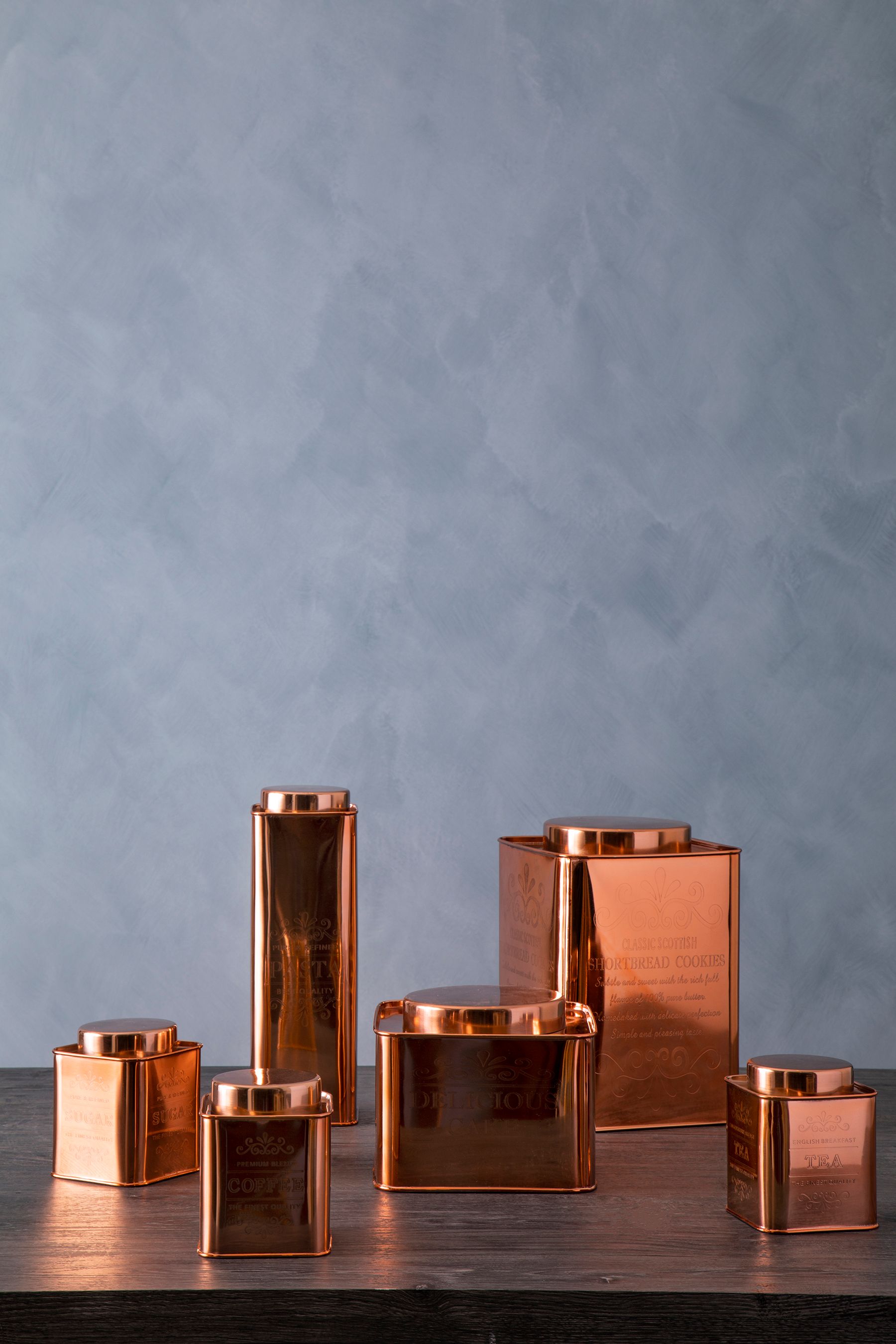 Maison by Premier Copper Chai Square Canisters