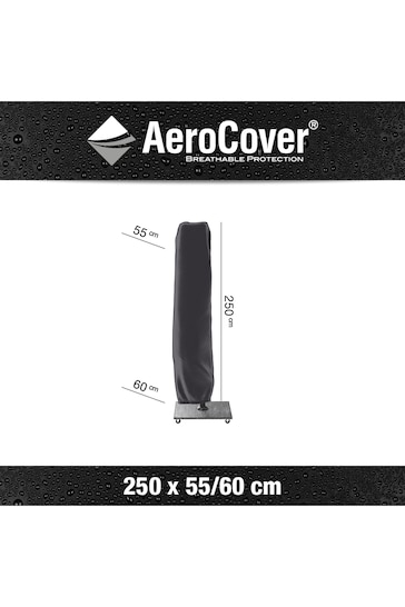Aerocover Grey Free Arm Parasol 250 x 55/60