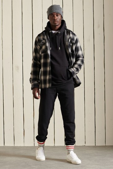 Buy Superdry Black Organic Cotton Vintage Logo Embroidered Hoodie from the  Next UK online shop