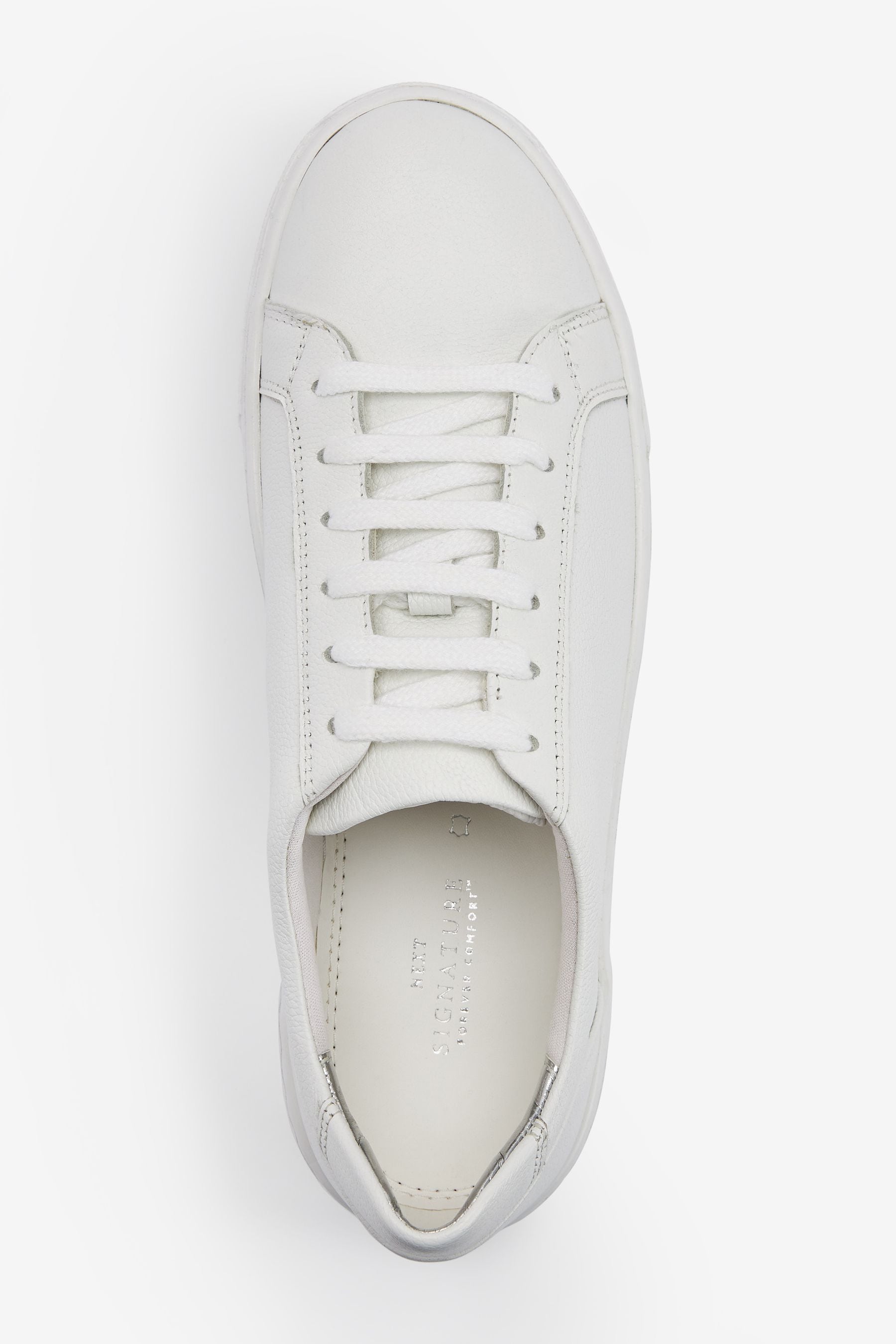 Buy White Lace Up Signature Forever Comfort Leather Chunky Wedges