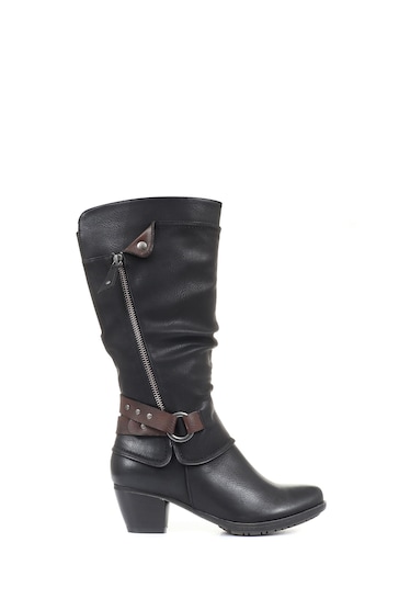 Pavers Low Heeled Slouch Boots
