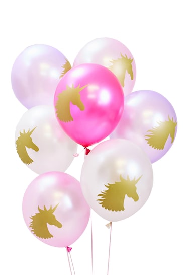 Party Pieces Pink Pack of 24 Unicorn Fairy Princess Latex Balloons
