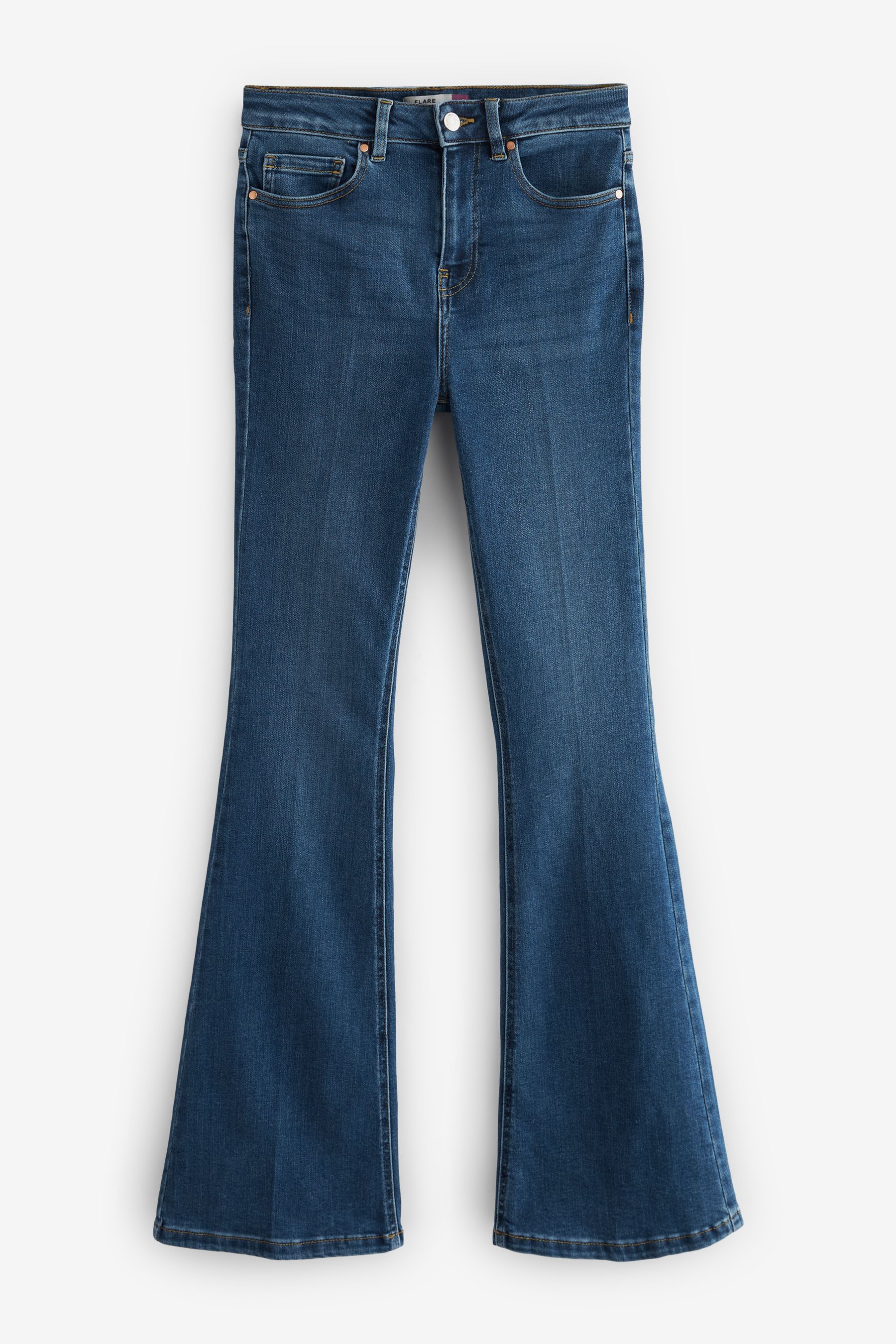 Blue Stretch Flare Jeans