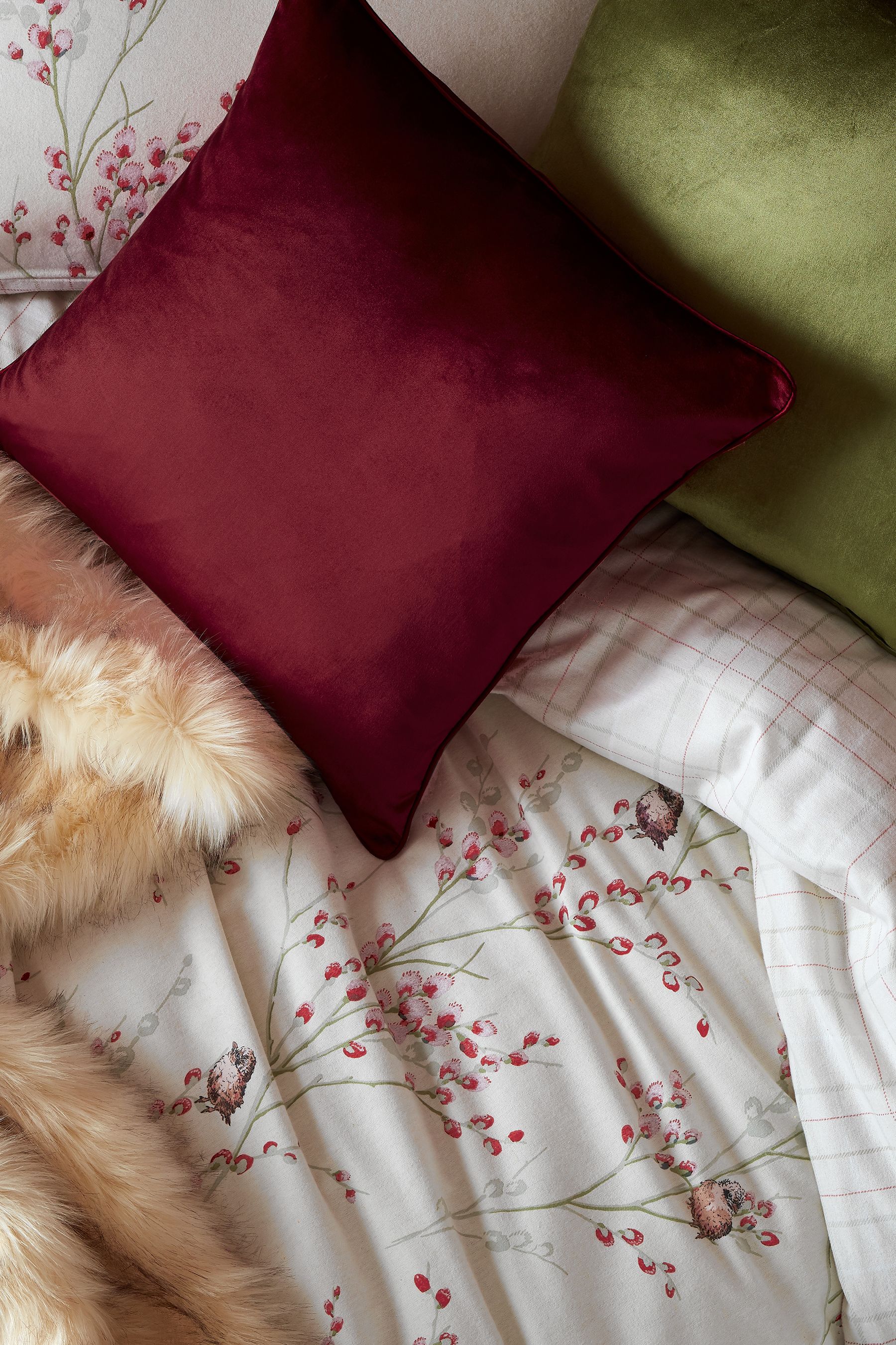 Laura ashley red cushions clearance