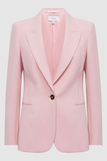 Reiss Pink Marina Single Breasted Blazer