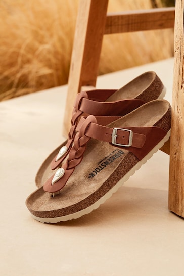 Birkenstock Gizeh Braided Oiled Leather Sandals