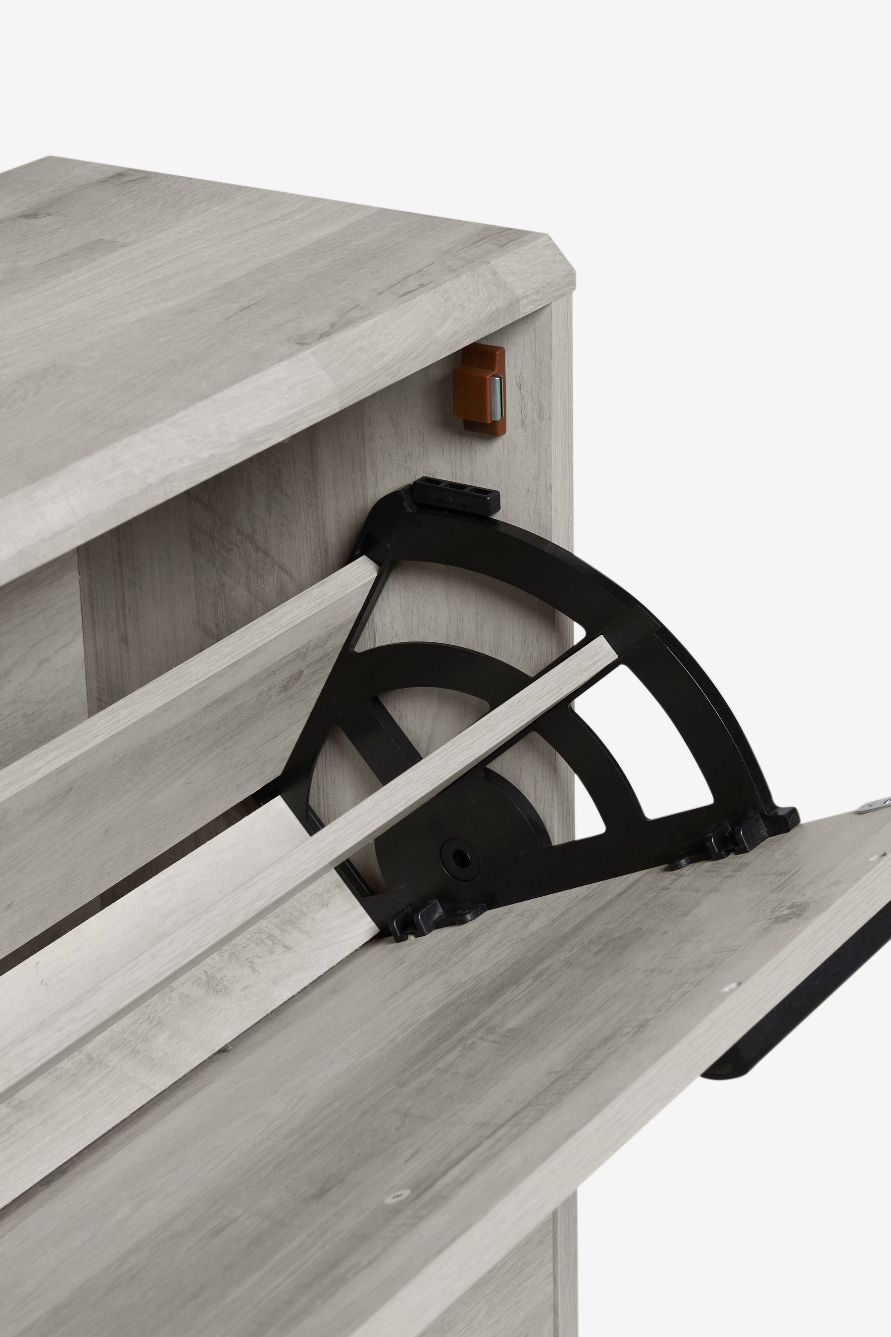 Grey Bronx Oak Effect Shoe Storage