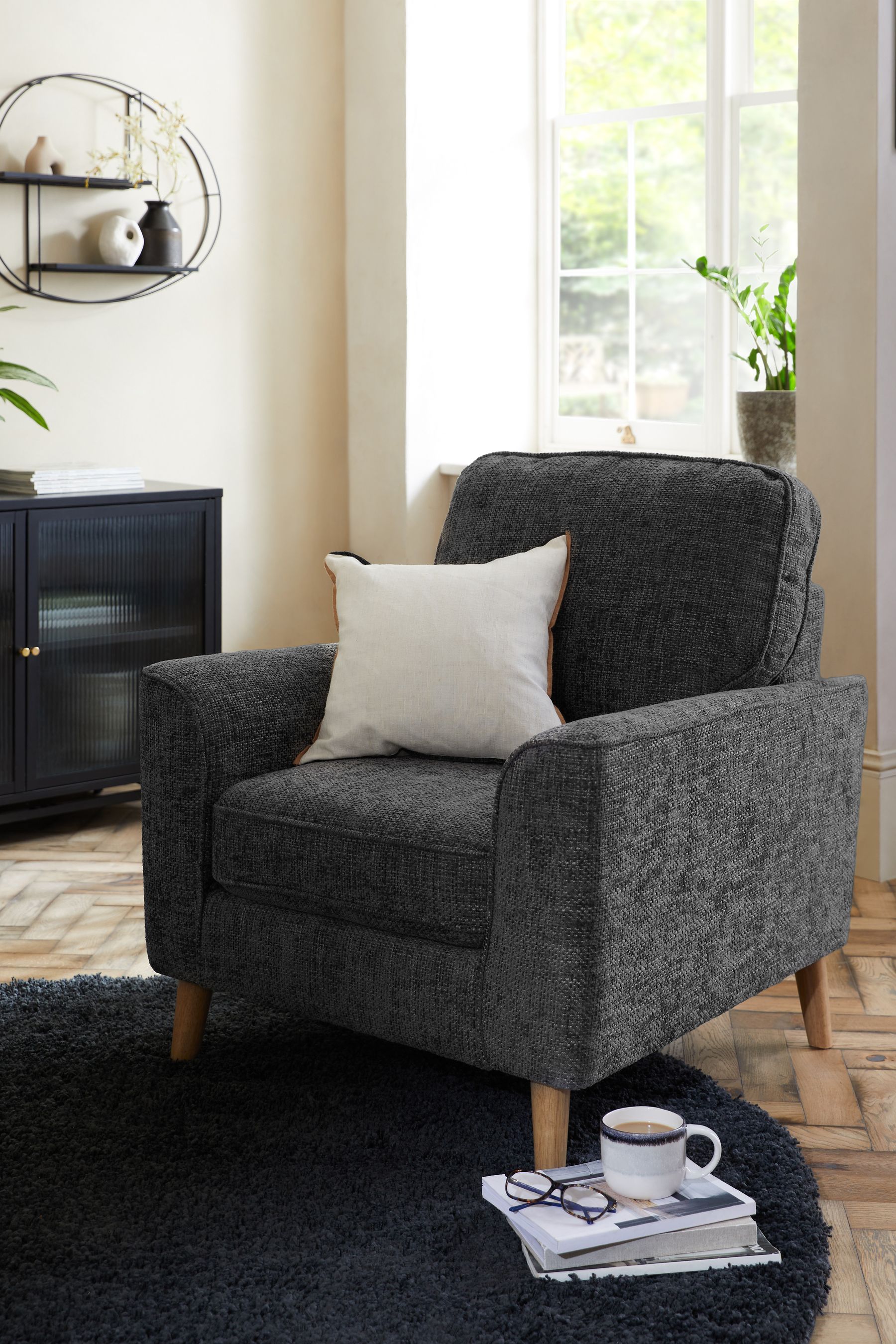 Dark grey accent sales chair