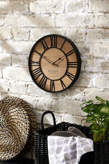 Natural Bronx 30cm Wooden Small Wall Clock