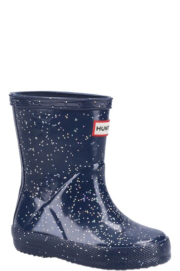 blue glitter hunter wellies
