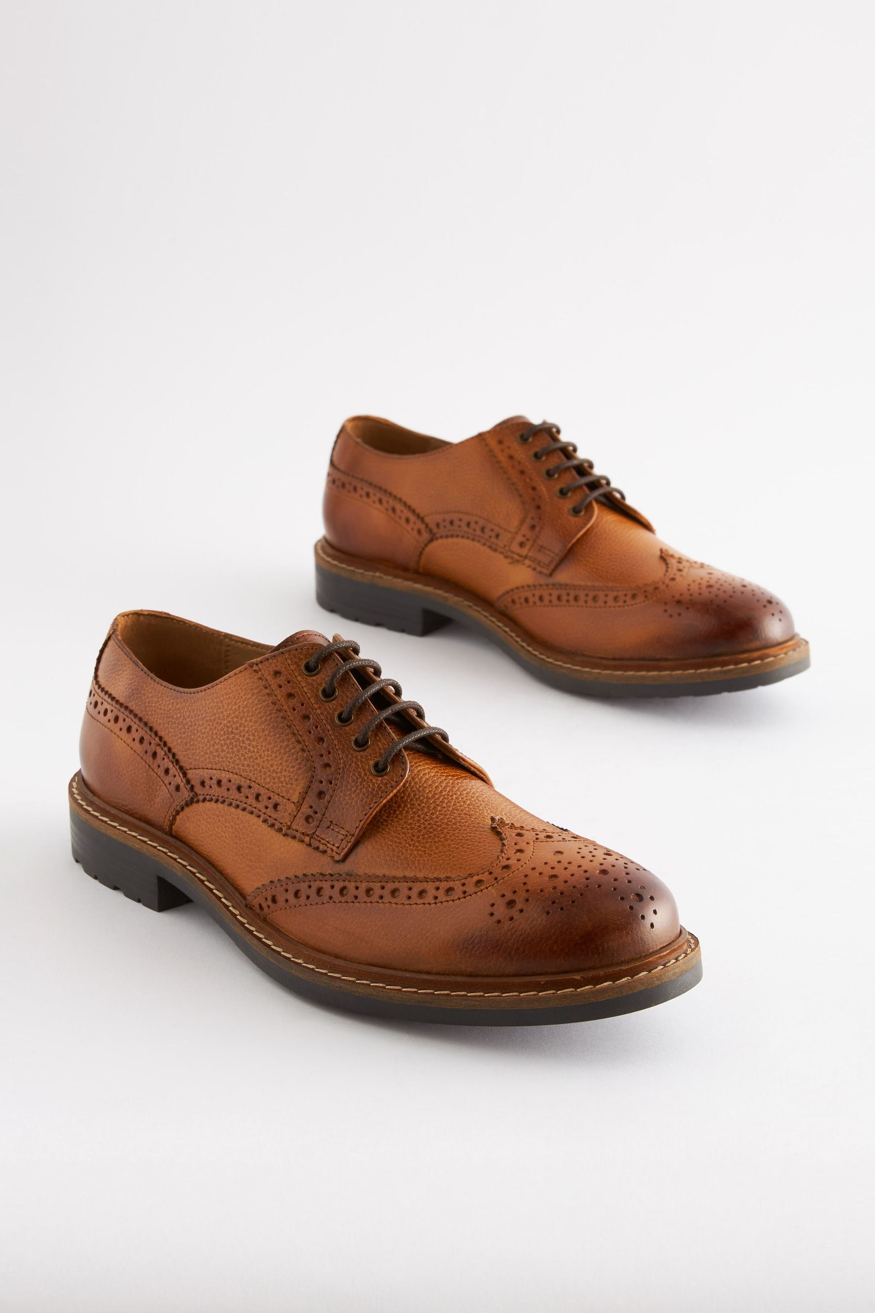 Buy Tan Brown Modern Heritage Leather Brogue Shoes from the Next
