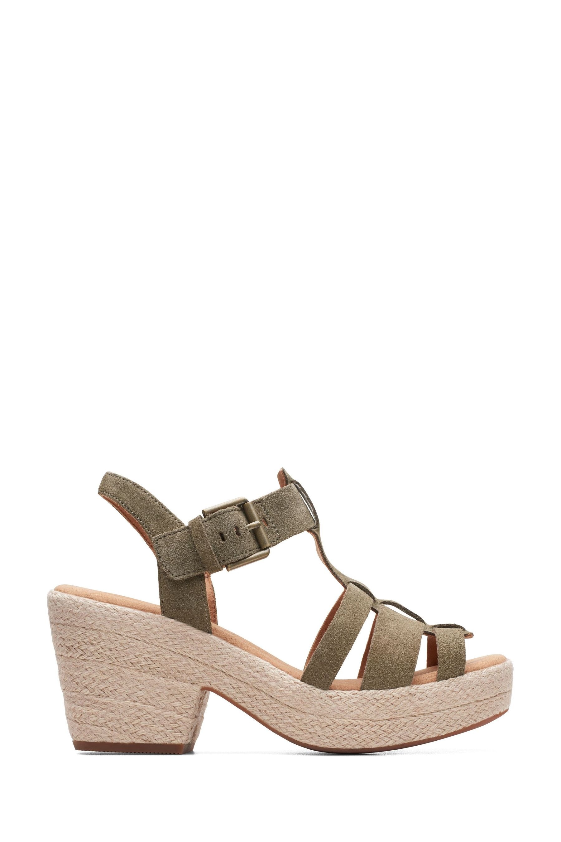 Clarks olive hot sale green sandals
