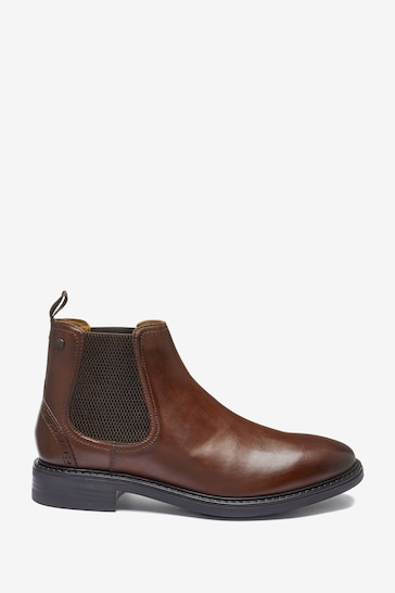 Brown Cleated Chelsea Boots