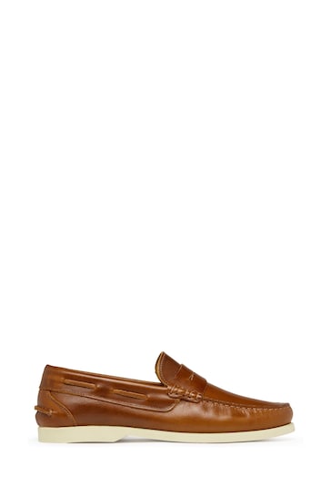 Oliver Sweeney Natural Menorca Leather Moccasin Penny Loafers