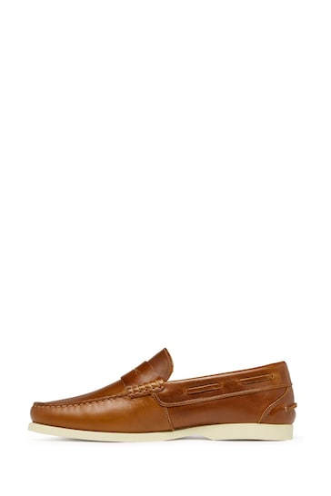 Oliver Sweeney Natural Menorca Leather Moccasin Penny Loafers